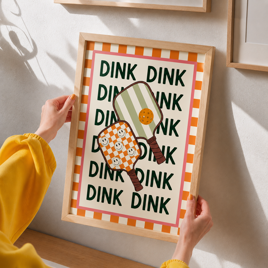 Dink Dink Pickleball Art Poster