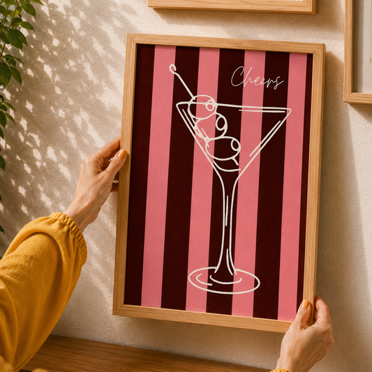 Good Vibes Only Martini Art Poster