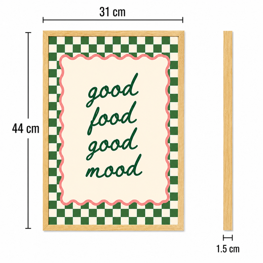 Good Food Good Mood Art Poster