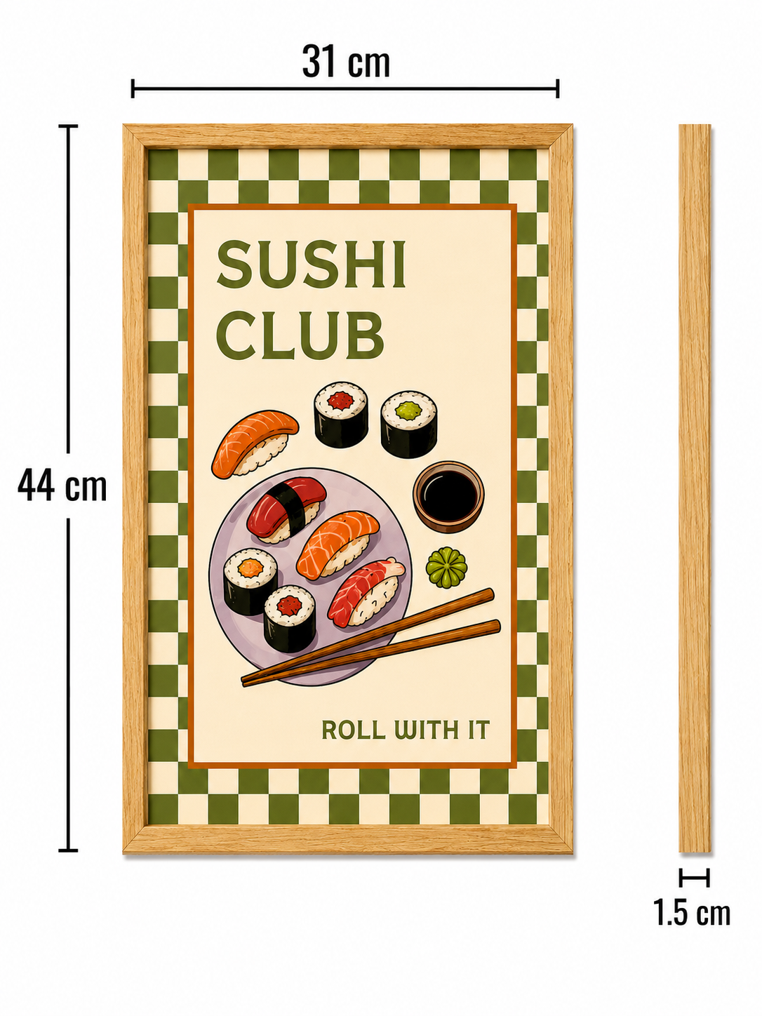 Roll With It Sushi Club Art Print