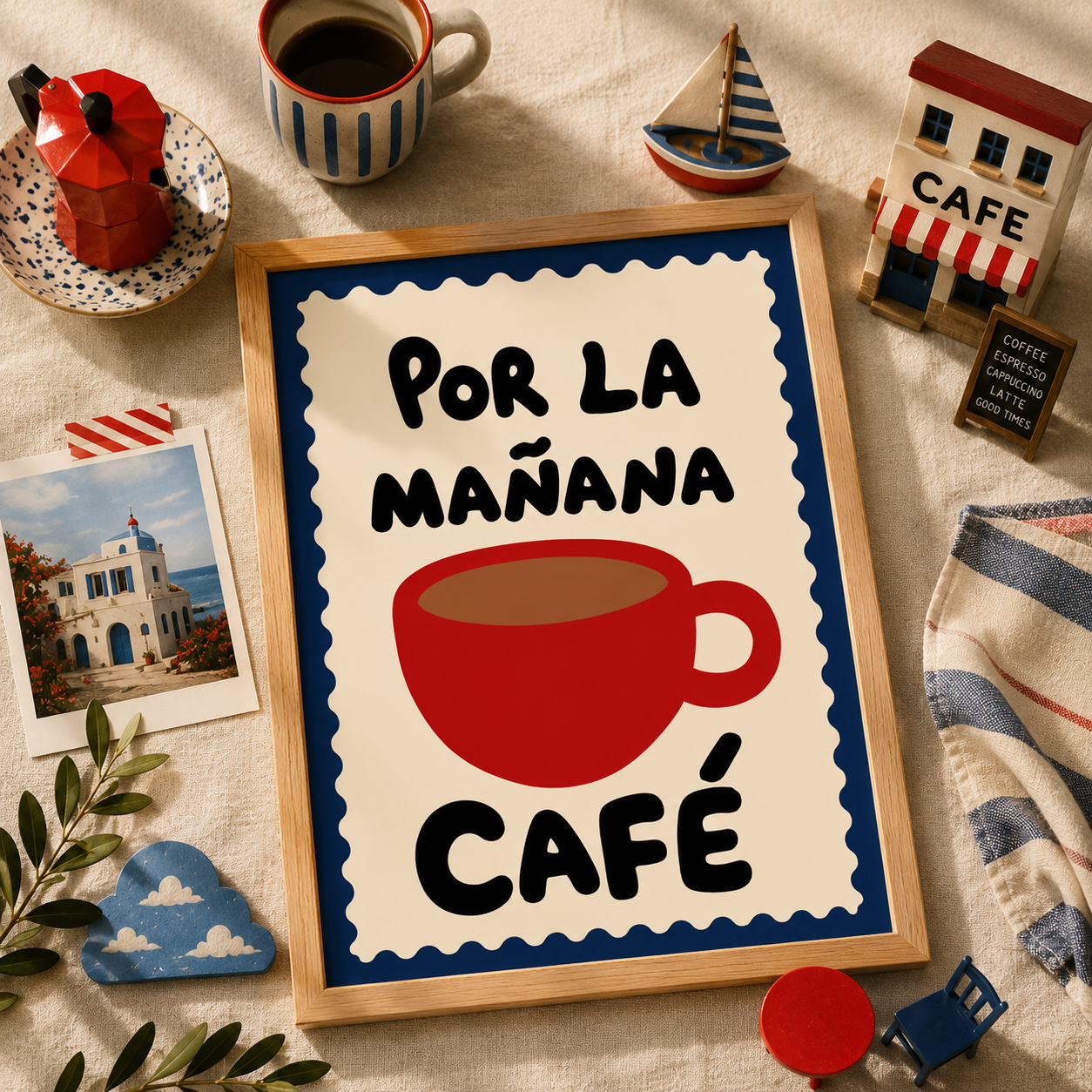 Morning Coffee Cafe Vibe Art Poster