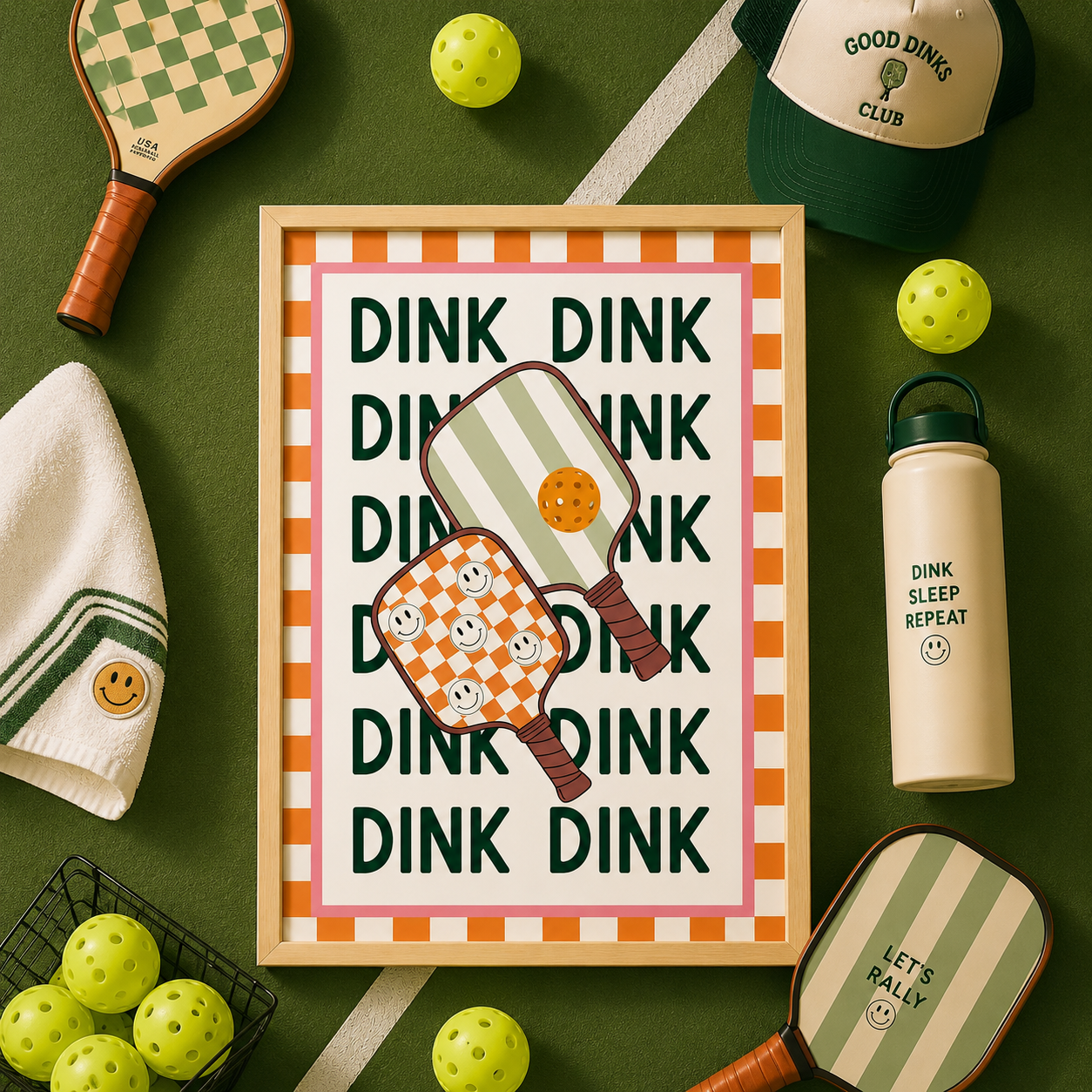 Dink Dink Pickleball Art Poster