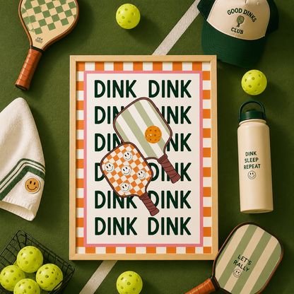 Dink Dink Pickleball Art Poster