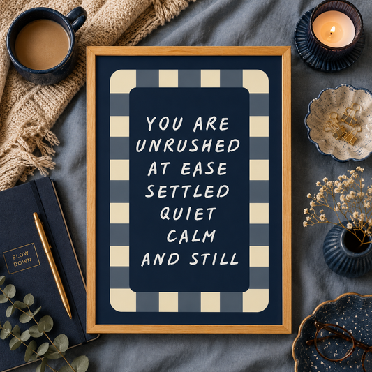 You Are Unrushed Art Poster
