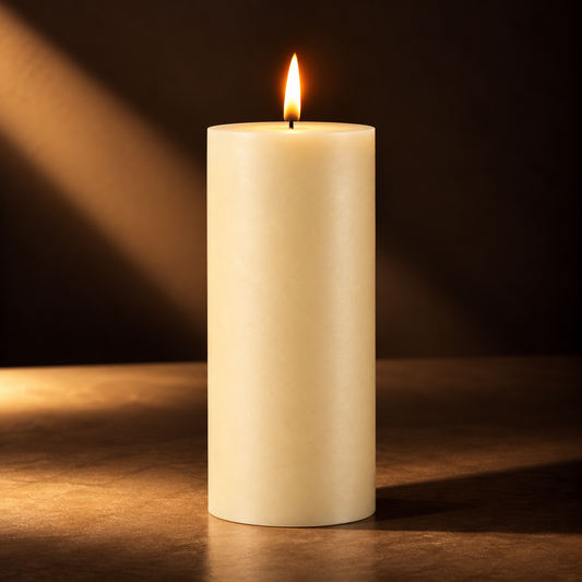 Festive Pillar Candle Scented Large - Ivory