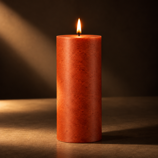 Festive Pillar Candle Scented Large - Orange