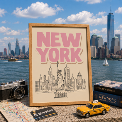 New York Landscape Art Poster