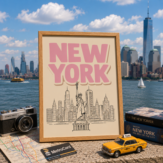 New York Landscape Art Poster