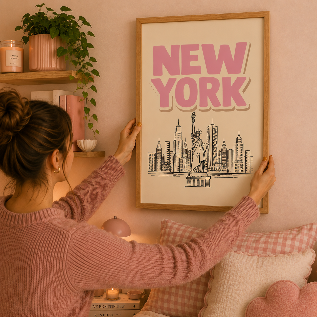 New York Landscape Art Poster