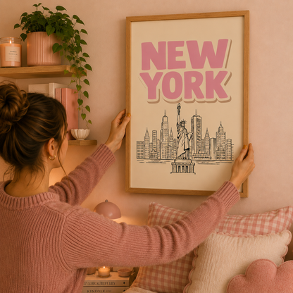 New York Landscape Art Poster