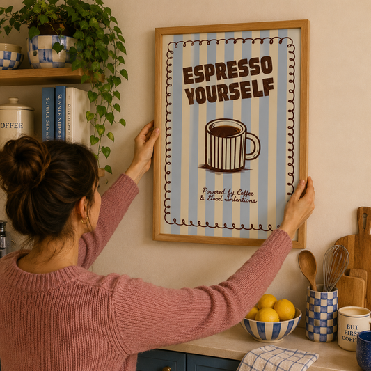Espresso Yourself Cafe Art Poster