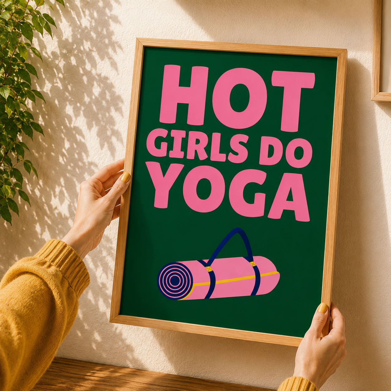 Hot Girls Do Yoga Art Poster