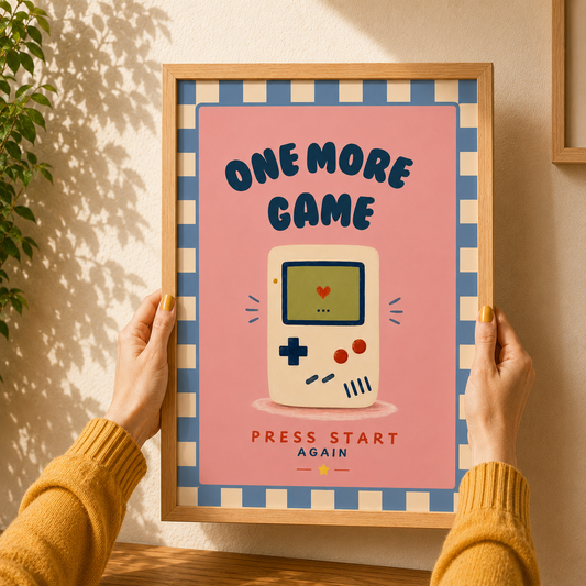 One More Game Start Again Art Poster