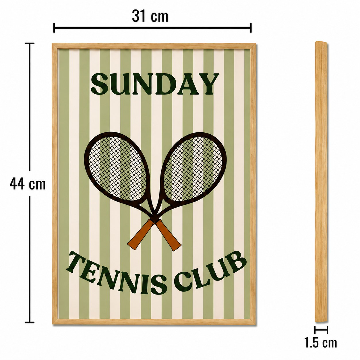 Sunday Tennis Club Art Poster