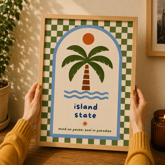 Island State of Mind Art Poster