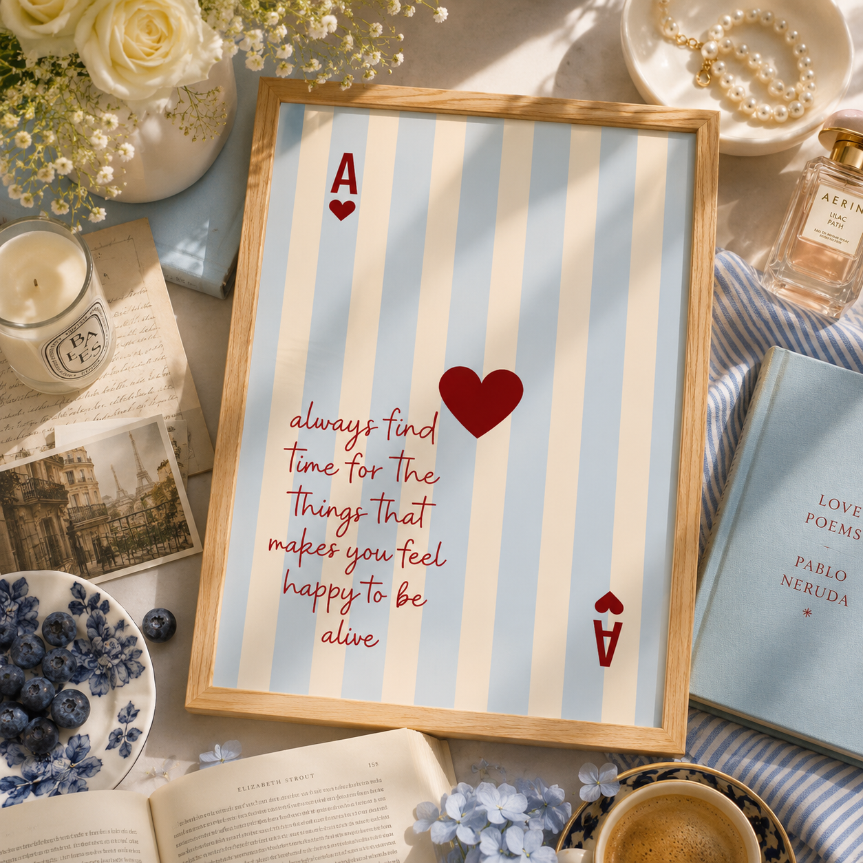 Ace of Hearts Art Poster
