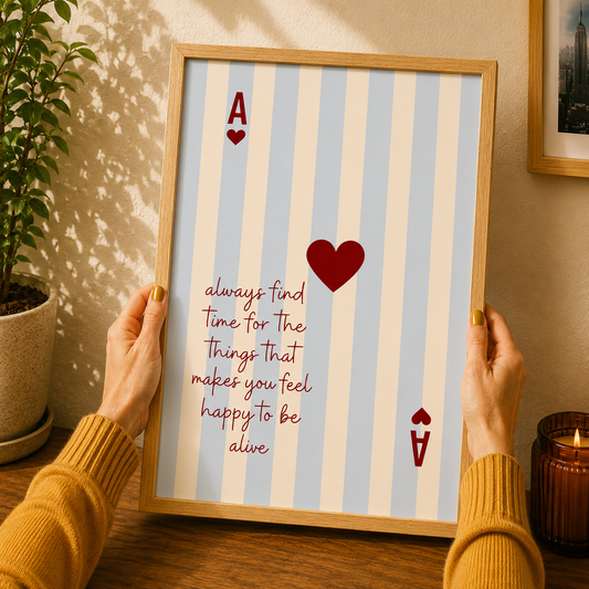 Ace of Hearts Art Poster