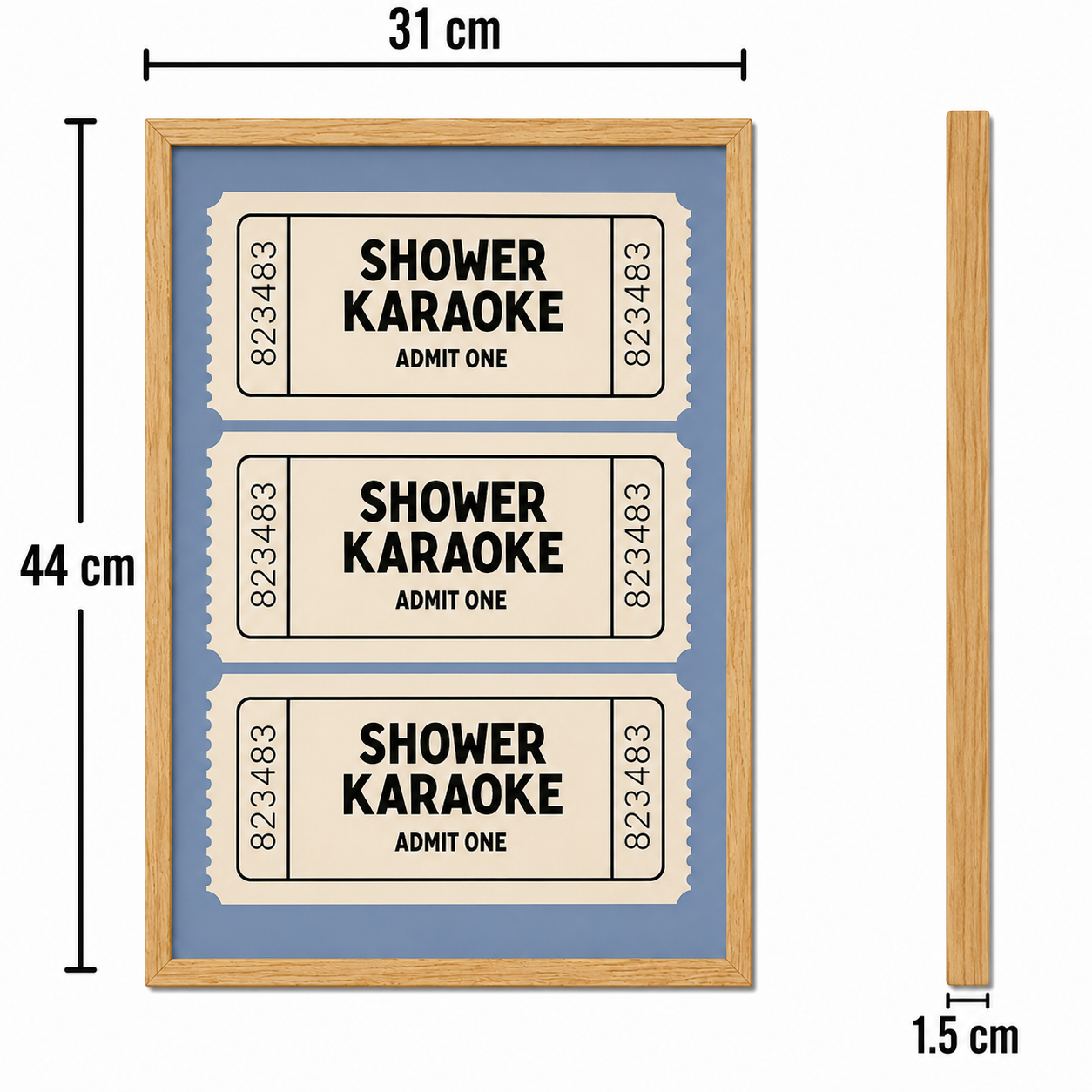 Shower Karaoke Ticket Art Poster