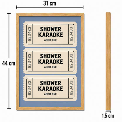Shower Karaoke Ticket Art Poster