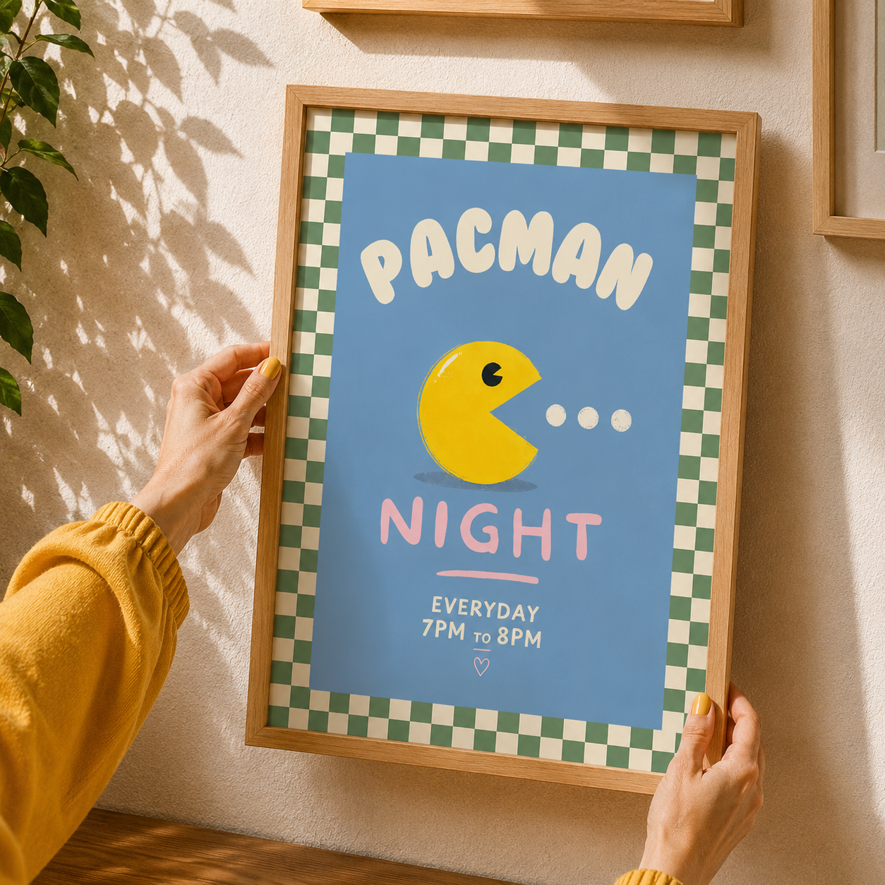 Pacman Night Everyday Art Poster