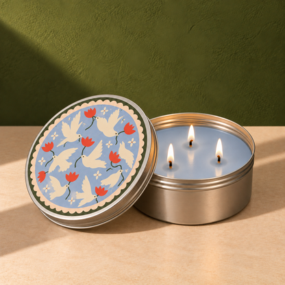 Festive Vibes Scented Tin Candle - Bliss Birds