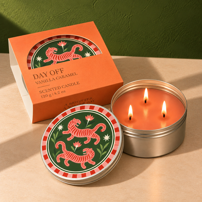 Festive Vibes Scented Tin Candle - Tiger Trail
