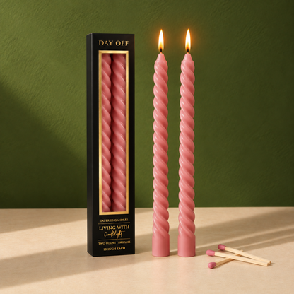 Dinner Candles 10 Inches Pack of 2 - Pink