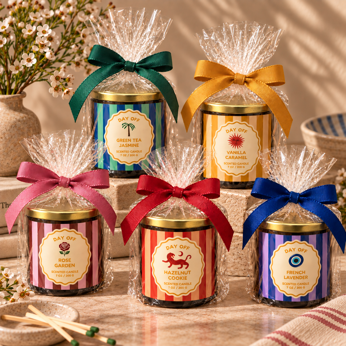 Good Vibes Jar Scented Candle Pack of 2 - Rose Garden