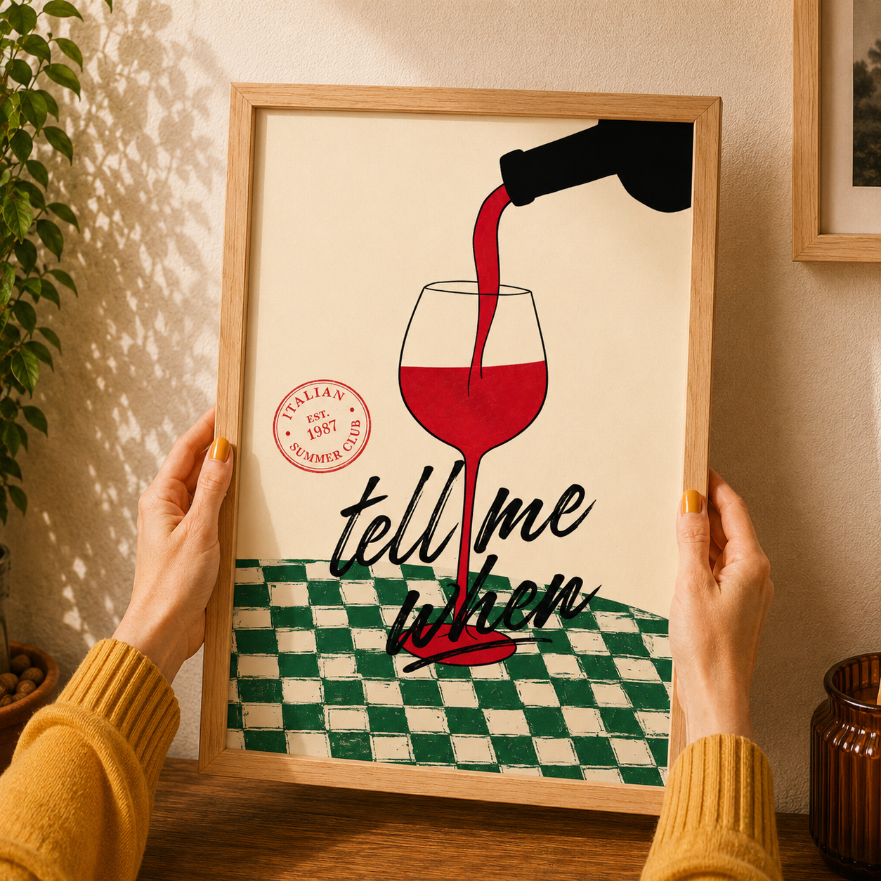 Tell Me When Italian Art Poster