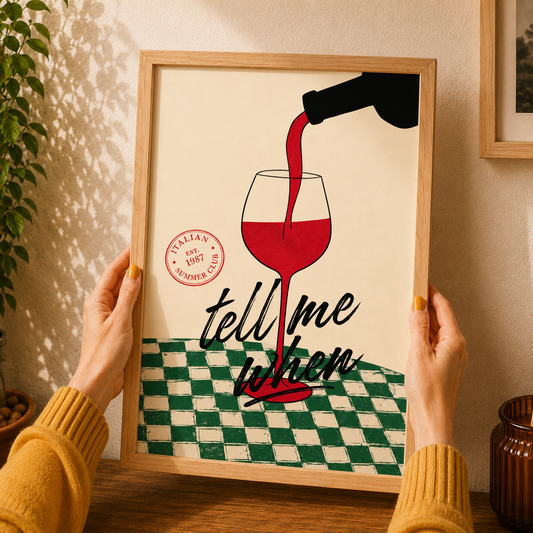 Tell Me When Italian Art Poster