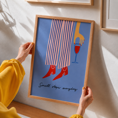 Small Steps Everyday Art Poster