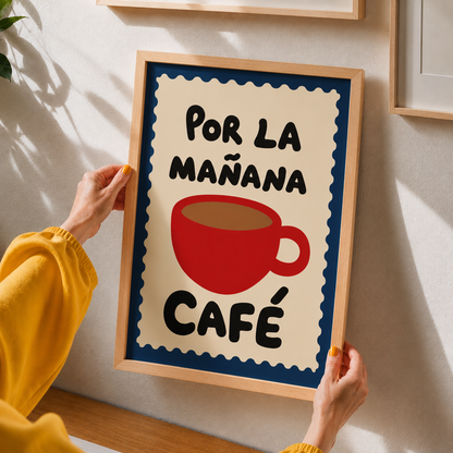 Morning Coffee Cafe Vibe Art Poster