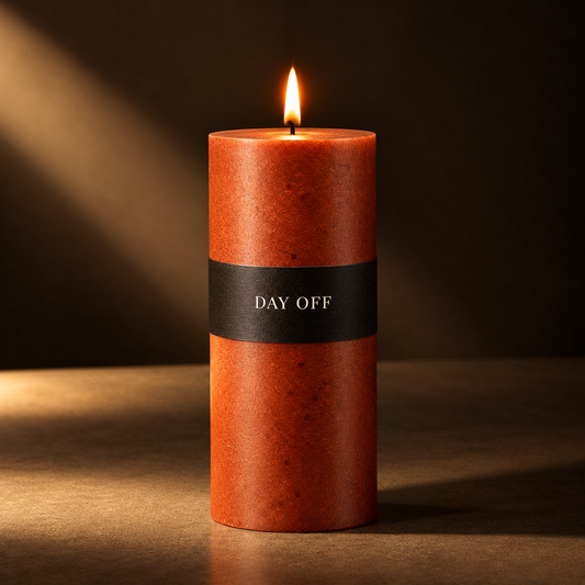 Festive Pillar Candle Scented Large - Orange