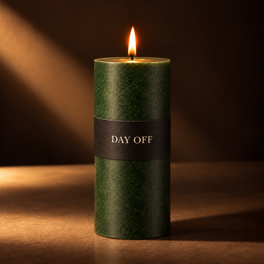 Festive Pillar Candle Scented Large - Green