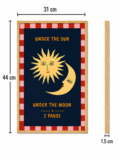 Under The Sun Moon Art Poster