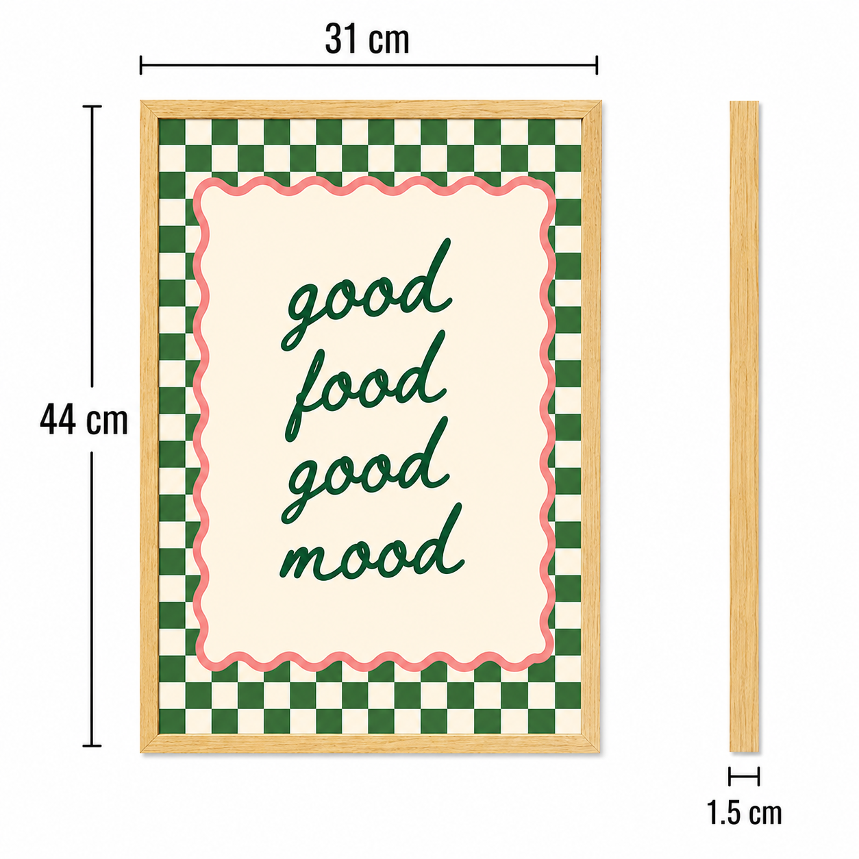 Good Food Good Mood Art Poster