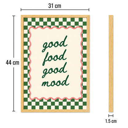 Good Food Good Mood Art Poster