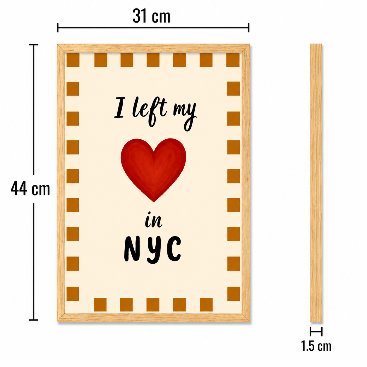 I Left My Heart in NYC Art Poster