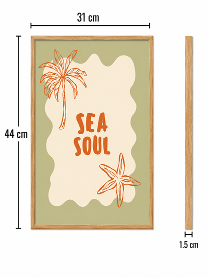 Sea Soul Tropical Vibe Art Poster