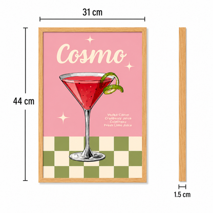 Cosmopolitan Cocktail Art Poster