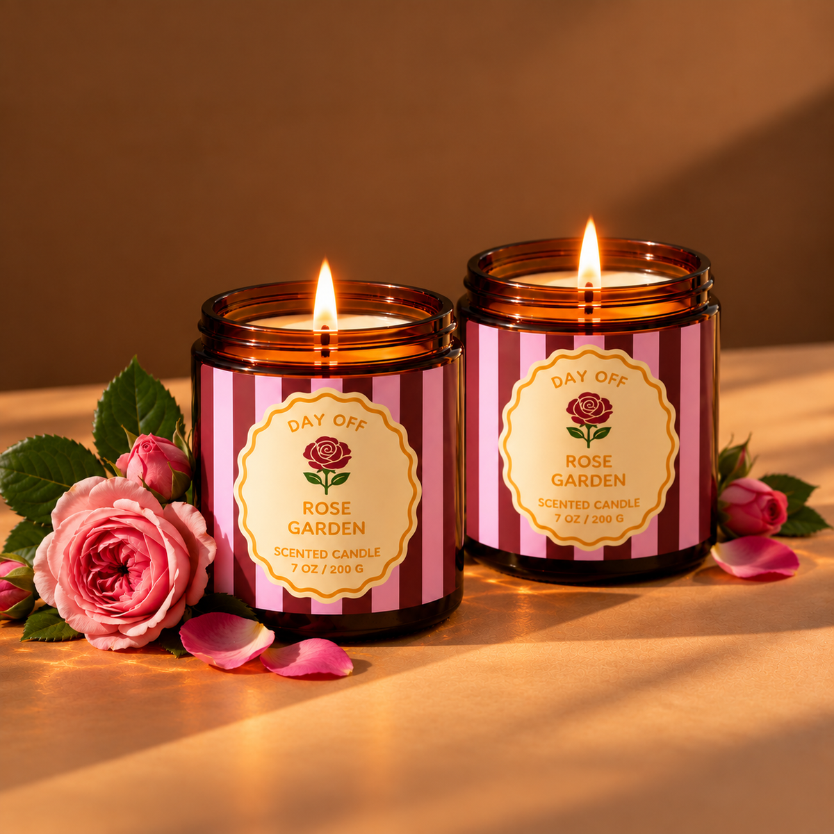 Good Vibes Jar Scented Candle Pack of 2 - Rose Garden