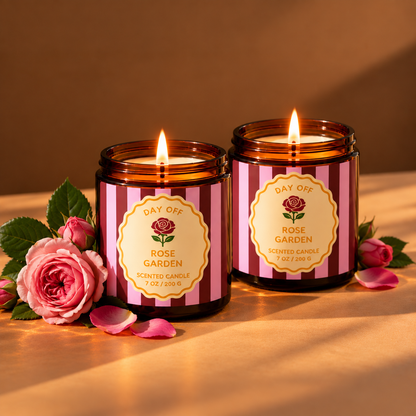 Good Vibes Jar Scented Candle Pack of 2 - Rose Garden