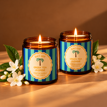 Good Vibes Jar Scented Candle Pack of 2 - Green Tea