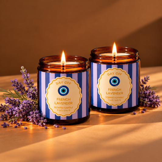 Good Vibes Jar Scented Candle Pack of 2 - Lavender