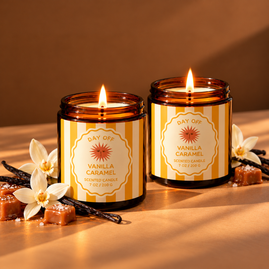 Good Vibes Jar Scented Candle Pack of 2 - Vanilla Caramel