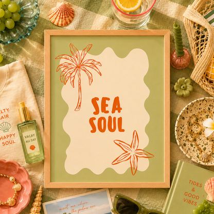 Sea Soul Tropical Vibe Art Poster