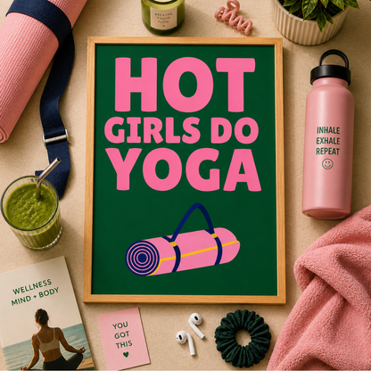 Hot Girls Do Yoga Art Poster