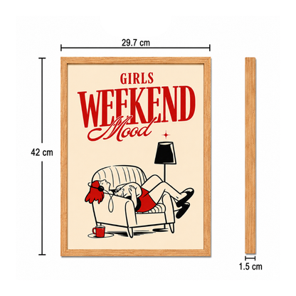 Girls Weekend Mood Art Poster